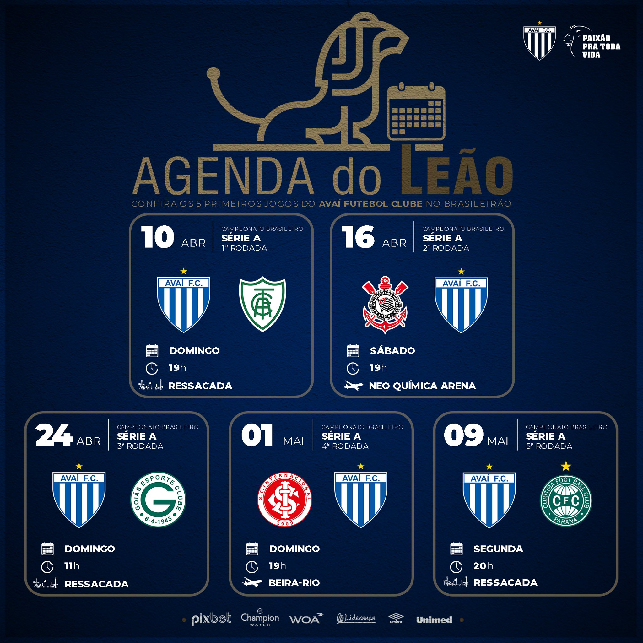 Jogos deste domingo no Campeonato Brasileiro Série A - Brasileirão 2022